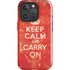 Keep Calm and Carry On Distressed iPhone 16 Pro Impact Case